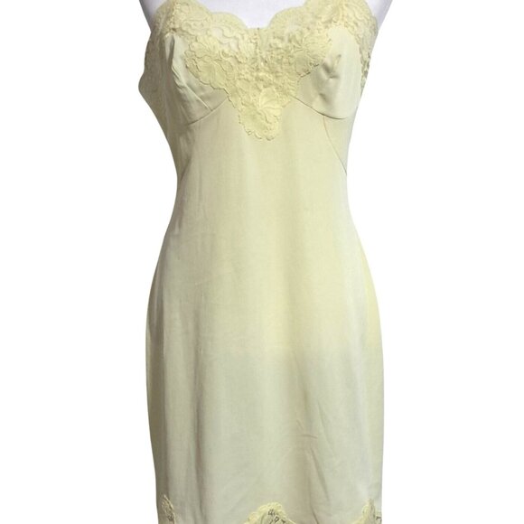 Sears Roebuck Other - Vintage Sears Dress Slip Size 36 Pale Yellow Undergarment Lingerie Non Cling